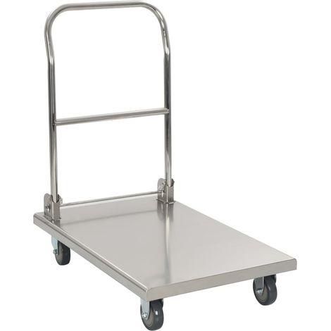 Plattformwagen Silbern 82 x 53 x 86 cm Edelstahl