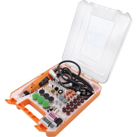 Ensemble mini perceuse rotative compact 200W 30000 tr/min 93 pièces multifonction pour poncer polir percer (1/5)
