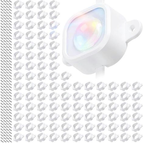 100 clips de fixation pour éclairage Govee H706, supports de montage pour rallonge d'éclairage extérieur permanent Govee H706 Pro (1/5)