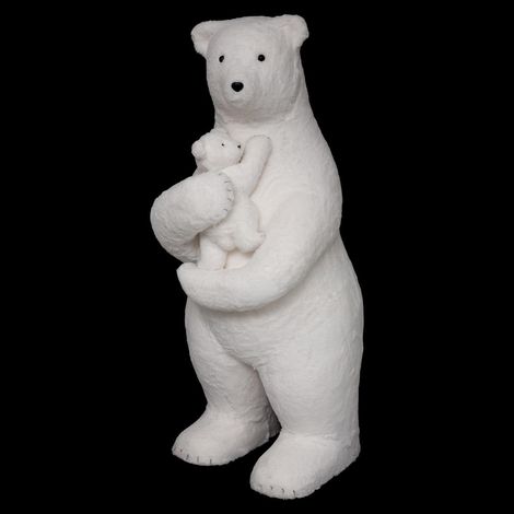 Déco Noël Ours blanc et son Bébé L 72 x H 150 cm - Feeric Christmas
