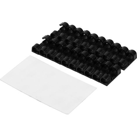 15 attaches pour étagères à fil, noires, compatibles avec supports de 2,5 cm, étagères en plastique, système d'étagères à fil (1/3)