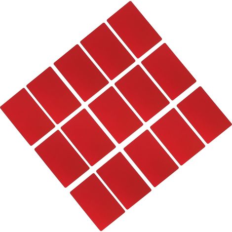 50 cartes de visite gravées au laser, résistantes à l'eau et à l'abrasion, en aluminium, rouges (1/5)