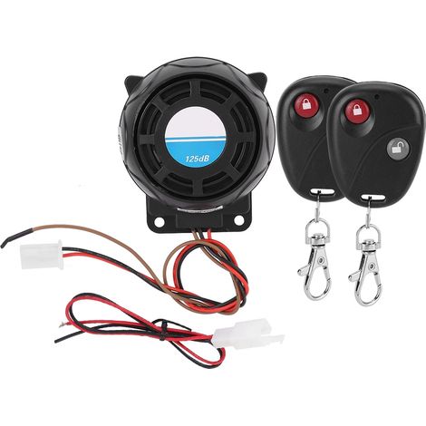 GARRYFIZH Système d'alarme antivol pour moto avec télécommande (105-125 dB)
