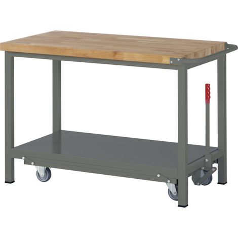 Etabli STIER Premium avec châssis roulant abaissable, lxPxH 1 250x700x880 mm (1/5)