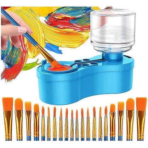Nettoyeur de pinceaux avec 20 pinceaux, ensemble de pinceaux affleurant la bonde et porte-pinceaux pour AC jn (1/5)