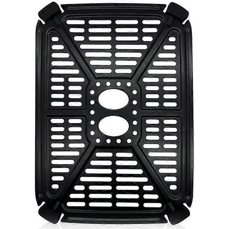 Panier à friture pour friteuse à air numérique Holstein Housewares 8,4 litres à double panier, poêle à griller, plaque de cuisson, plaque croustillante - JBMEDIA (1/4)