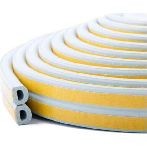10 m Joint d'étanchéité autocollant en caoutchouc pour portes et fenêtres , Anti-collision,Bande d'isolation acoustique ,Gris (1/4)