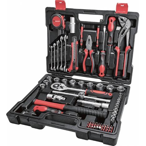 Valigia Porta Attrezzi Valigetta Set Chiavi a Bussola pinze giraviti kit 75 pz.