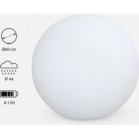 Bola luminosa LED con pilas para interior/exterior