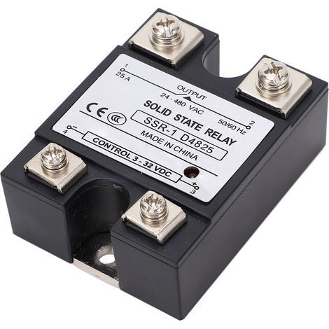 AKLOSIPY Module de Relais d'état DC à AC 25A 24-480VAC, Interrupteur Rapide, Ignifuge, pour l'industrie et les Applications (1/5)