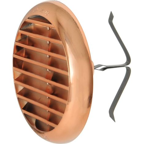 La ventilation tur100ran Grille de ventilation en plastique avec ressorts, effet cuivre, 106 mm (1/5)