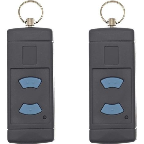 porte-clés à deux boutons pour portes de garage, pièces de rechange pour télécommandes de porte de garage bleues, compatibles avec les modèles HSE2, HSE4, HSM4-868 MHz et HSM 2/4. (1/5)