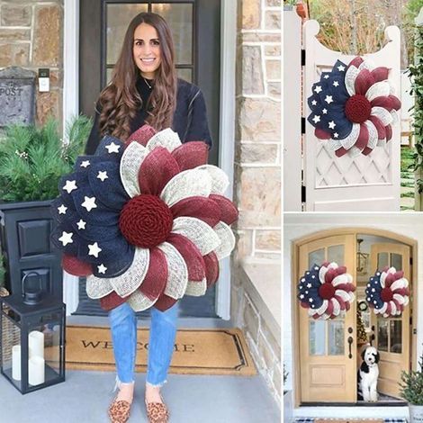 Kranz/Girlande – Durchmesser 40 cm – Dicke 2 cm – Polyester – Türdekoration – Für drinnen und draußen – Ganzjährig – 1 Stück (1/5)
