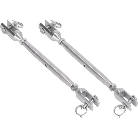 2Pcs M4 Screw Tensioners,Jaw Tensioner,Stainless Steel Tensioner,Awning Turnbuckle Turnbuckle,Marine Closed Body Jaw Tensioners Working For Metal Cable (1/5)