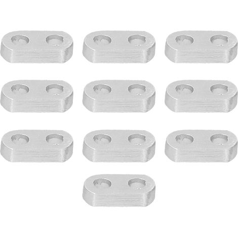 Support Plat Aluminium 4x8mm Équerres Droites de Fixation Lot de 10 Connecteurs pour Robotique Ingénierie Équipement 3102-0002-0016 (1/5)