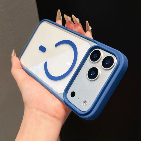 Étui de chargement sans fil magnétique (iPhone 15 bleu) (1/5)