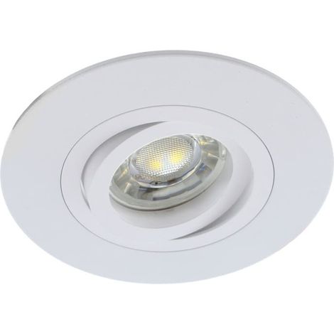 Empotrable con foco basculante “Helium Plus” GU10 (220/240V) IP20 Ø11cm fabricado en aluminio color blanco (1/5)