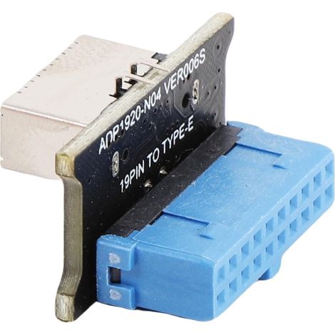 Adaptateur USB 3.0 19 Broches vers Type C, Matériau ABS Durable pour Une connectivité Transparente avec Les Appareils USB C, 1 unité (1/5)
