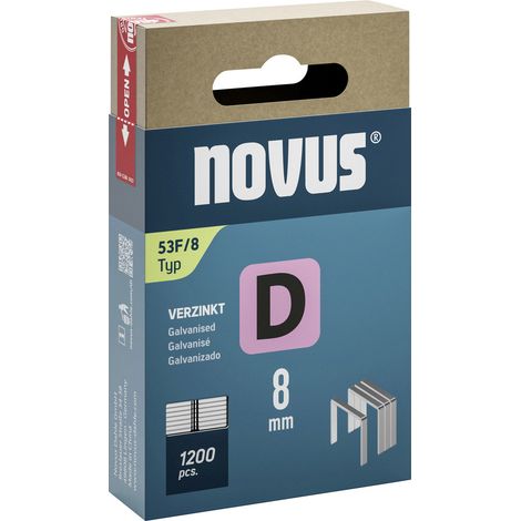 Novus Tools 042-0789 Flachdrahtklammern Typ 53F 1200 St. Abmessungen (L x B) 8 mm x 11.3 mm