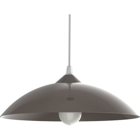 LUMICOM  FLASH Sospensione, 1X E27, max 42W, metallo, tortora lucido, D.30cm (1/2)