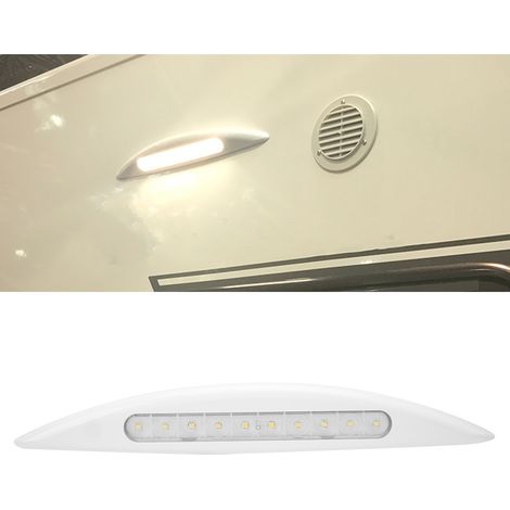 Lampe d'extérieur LED 12V 5W étanche pour porche, auvent, annexe, voiture, lumière jaune/blanc (1/5)