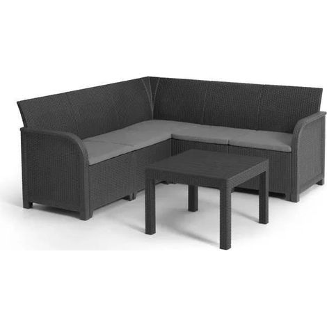 Allibert Garten Lounge Set Modular Grau Graphit