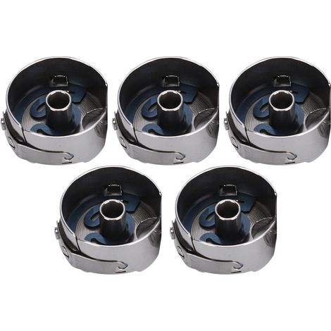 Lot de 5 boîtiers de canette en métal pour machine à coudre à chargement frontal. (1/5)