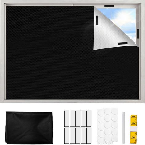 Store occultant sans perçage 100x148 cm, rideau enrouleur 100% occultant, protection solaire intérieure, idéal voyage (1/5)