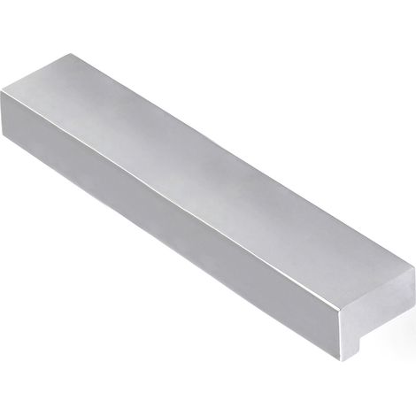 Tirador de Asa para Mueble  Estilo Contemporáneo  Fabricado en Aluminio  Acabado en Cromo Brillo  Distancia Entrepuntos: 96 mm  Medidas 1201218 mm  Fijación Atornillado  Incluye Tornillos M4  2 Unidad