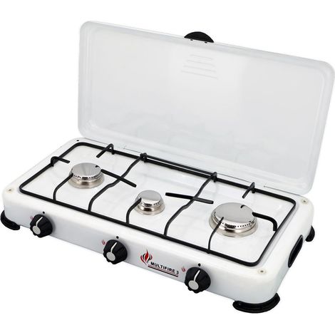 Cocina portátil a gas - 3 fuegos
