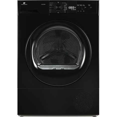 Continental Edison – Sèche-linge pompe à chaleur 10 kg CESL10PCB2 – Classe E – 60 cm – Design noir moderne – Séchage doux préservant la qualité des vêtements (1/5)
