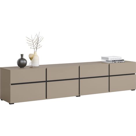 Mueble TV Alfere 101, Congo, Número de puertas: 4, Número de cajones: 4, 225x48x40cm