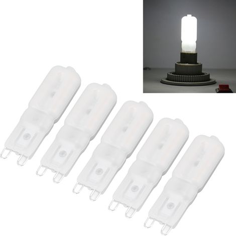 G9 2835 LED-Lampe mit 22 LEDs, dimmbar (milchig-weißes Gehäuse), weißes Licht (1/5)