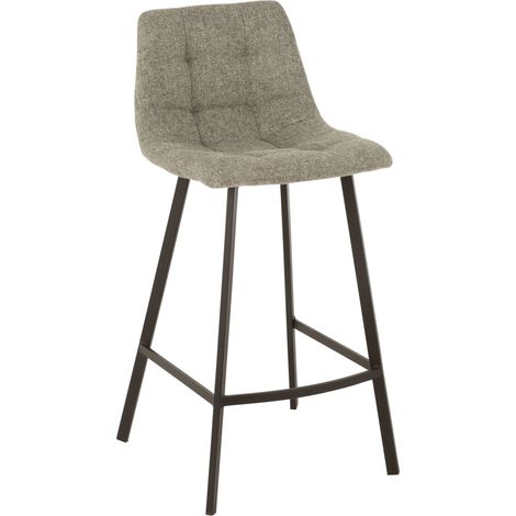 Chaise de bar métal gris clair Jain L 43cm (1/5)