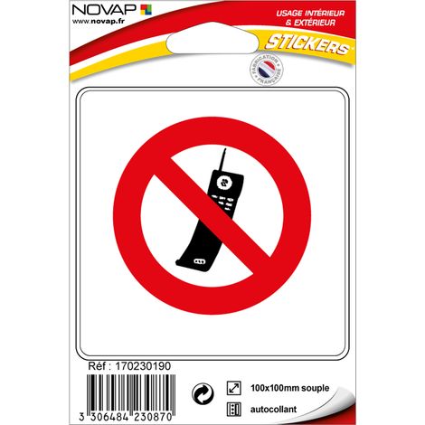 Stickers adhésif - Interdit aux Téléphones mobiles - 4230870