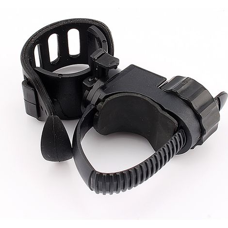 Support universel pour lampe vélo LED, fixation rotative 360°, attache rapide pour éclairage de bicyclette. (1/5)