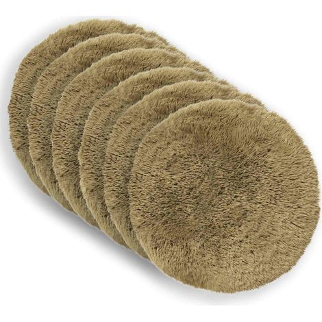 Housse de coussin 6 pcs HEERLEN Vert clair Ø 30 cm Fleece PV vidaXL