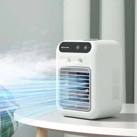 Climatiseur portable refroidi par eau, refroidisseur par évaporation, 500 ml, ventilateur de refroidissement par pulvérisation longue durée pour maison, bureau, camping-car, faible consommation d'éner (1/5)