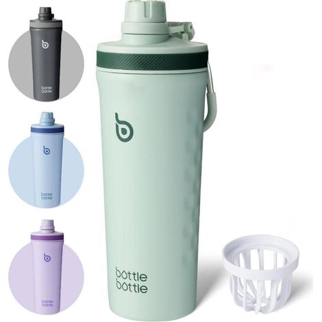 BOTTLE BOTTLE Shaker Edelstahl Trinkflasche 26oz Mischkugel Protein Eiweiß BPA (1/5)