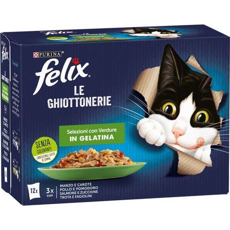 Felix Le Ghiottonerie Selezioni 12 x 85gr con Verdure