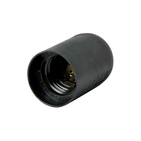 Portalampada E27 in plastica, nero - EX-S9100009 (1/2)