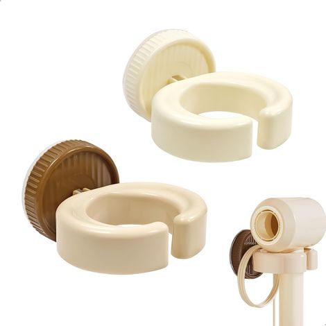 Support pour sèche-cheveux sans perçage, support amovible, peu encombrant, compatible avec de nombreux modèles de sèche-cheveux, support pliable pour sèche-cheveux, fer à lisser, salle de bains, salon (1/5)