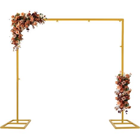 Arche de Mariage, Construction Métallique, Assemblage Facile, doré, 3m3m (1/2)
