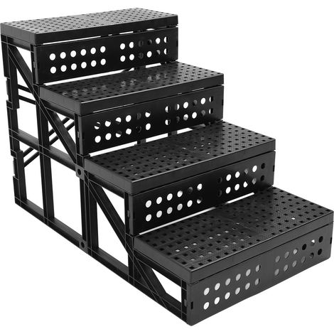 Dog Stairs Slip Resistant Dog Stairs Adjustable Height Foldable Pets Stairway Step for High Bed and Couch (1/5)
