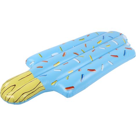 Aufblasbare PVC-Schwimmliege in Eiscremeform für den Sommerpool, geeignet für Kinder ab 6 Jahren (blaue Schwimmliege in Eiscremeform) (1/5)