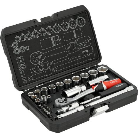 YATO SET Tool Tool 1/4", 3/8" 34PCS - YT-38700