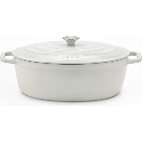 La Fonderie 1890 IENA36 - Cocotte en fonte ovale 36cm beige (1/5)