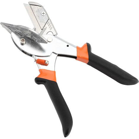 Ciseaux polygonaux 45°/90°, très précis, graduation claire, outil de coupe pour bois fin et plastique, rouge/noir (1/5)