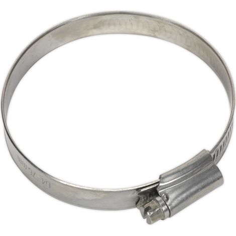Sealey SHCSS3 Stainless Steel Hose Clip 64-76mm - Pack of 10