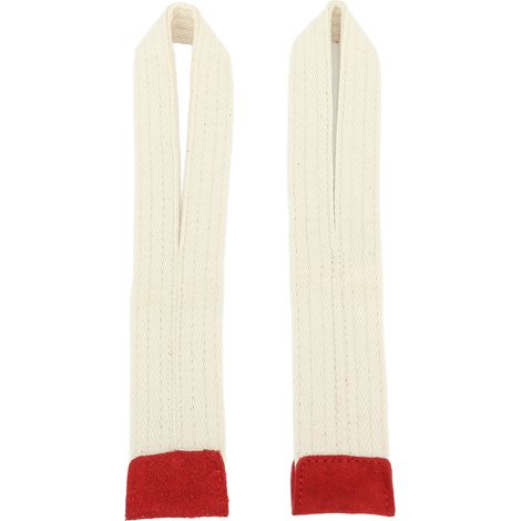 1 paire de sangles de poignet de musculation en polyester souple antidérapant, blanches (1/5)